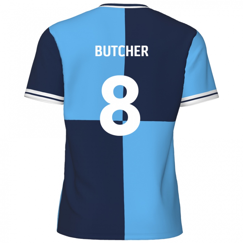 Niño Camiseta Matt Butcher #8 Azul Cielo Azul Oscuro 1ª Equipación 2024/25 La Camisa Perú