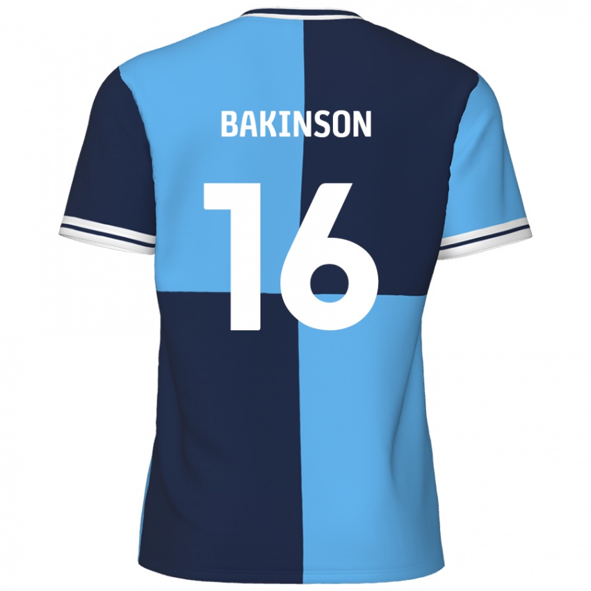 Niño Camiseta Tyreeq Bakinson #16 Azul Cielo Azul Oscuro 1ª Equipación 2024/25 La Camisa Perú