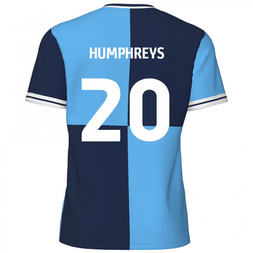 Niño Camiseta Cameron Humphreys #20 Azul Cielo Azul Oscuro 1ª Equipación 2024/25 La Camisa Perú