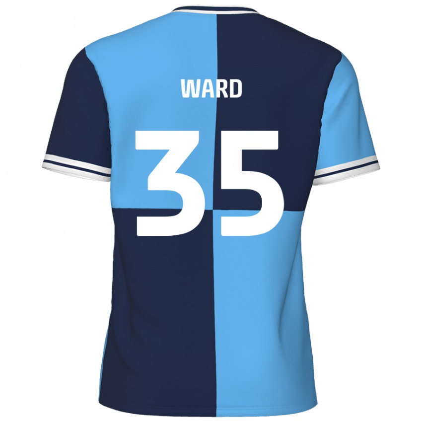 Niño Camiseta Christie Ward #35 Azul Cielo Azul Oscuro 1ª Equipación 2024/25 La Camisa Perú