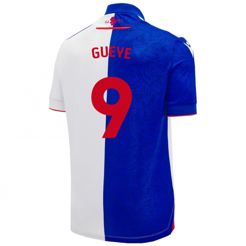 Niño Camiseta Makhtar Gueye #9 Azul Cielo Blanco 1ª Equipación 2024/25 La Camisa Perú