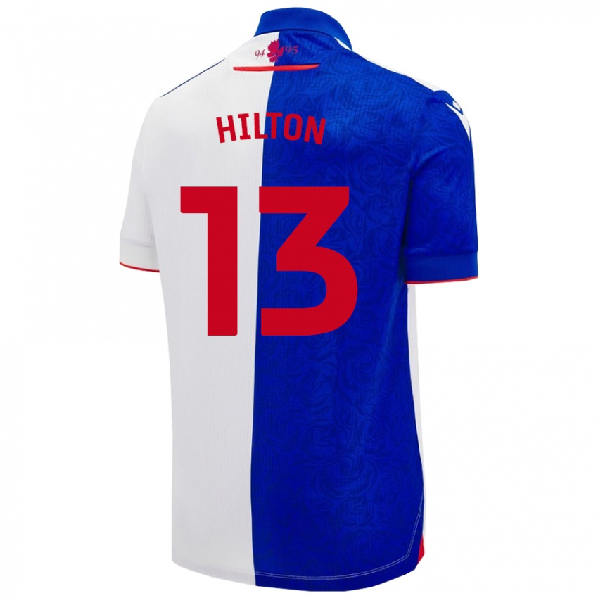 Niño Camiseta Joe Hilton #13 Azul Cielo Blanco 1ª Equipación 2024/25 La Camisa Perú