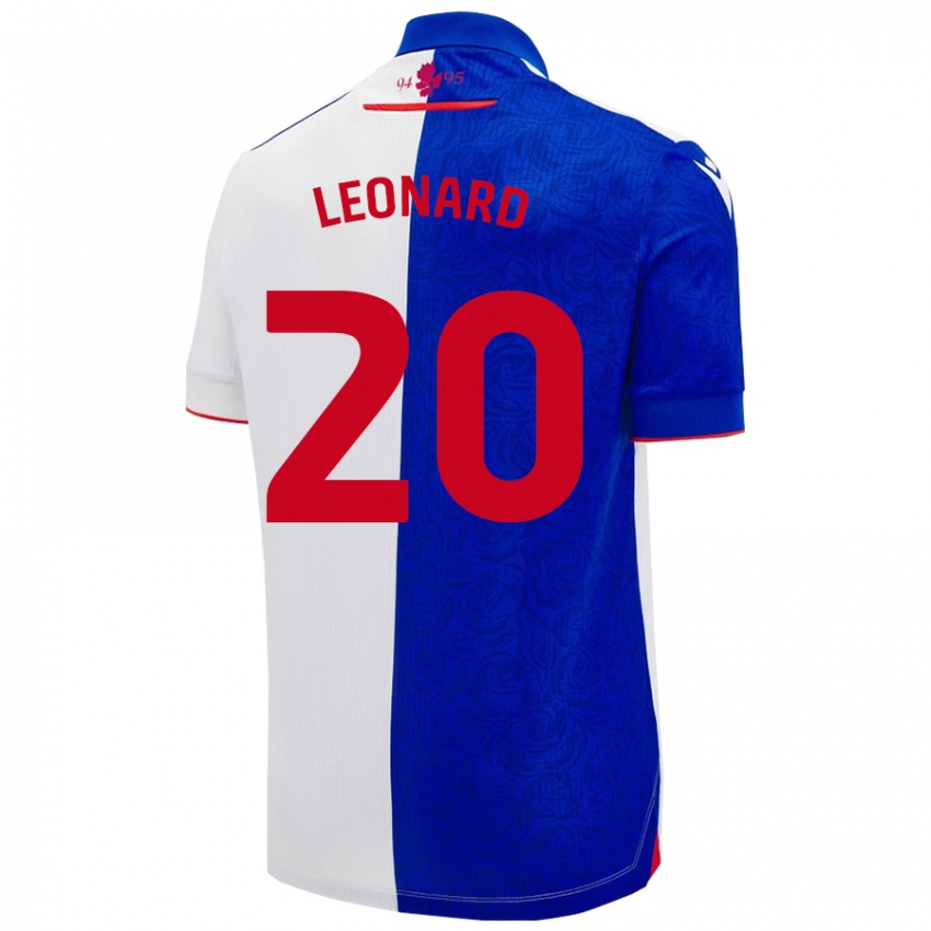 Niño Camiseta Harry Leonard #20 Azul Cielo Blanco 1ª Equipación 2024/25 La Camisa Perú