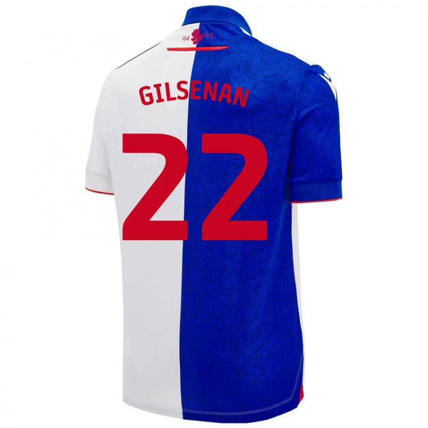 Niño Camiseta Zak Gilsenan #22 Azul Cielo Blanco 1ª Equipación 2024/25 La Camisa Perú