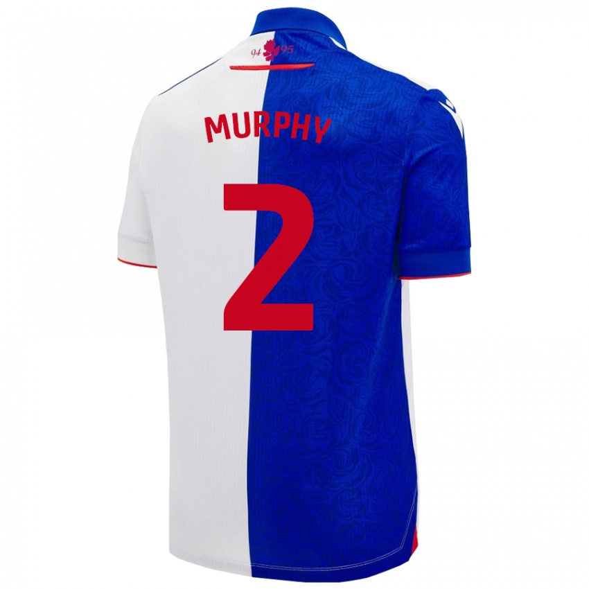 Niño Camiseta Niamh Murphy #2 Azul Cielo Blanco 1ª Equipación 2024/25 La Camisa Perú