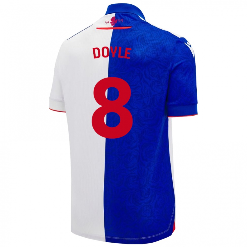 Niño Camiseta Emma Doyle #8 Azul Cielo Blanco 1ª Equipación 2024/25 La Camisa Perú