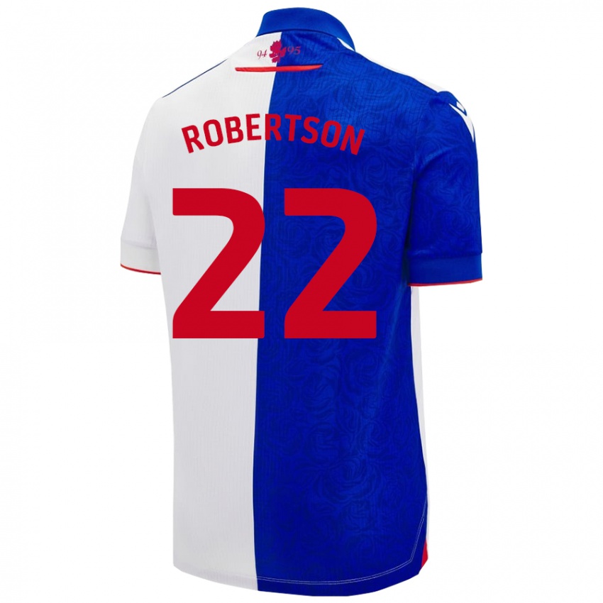 Niño Camiseta Millie Robertson #22 Azul Cielo Blanco 1ª Equipación 2024/25 La Camisa Perú