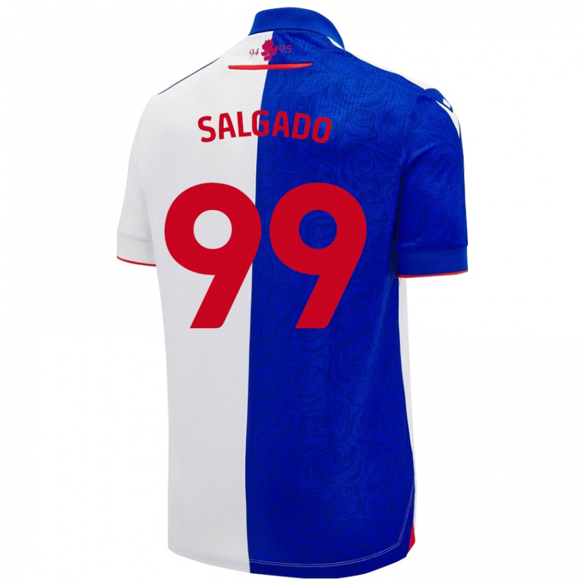 Niño Camiseta Shanell Salgado #99 Azul Cielo Blanco 1ª Equipación 2024/25 La Camisa Perú