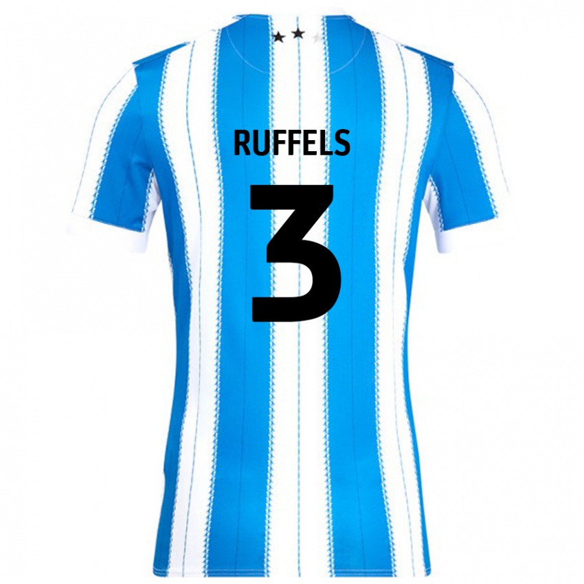 Niño Camiseta Josh Ruffels #3 Azul Blanco 1ª Equipación 2024/25 La Camisa Perú