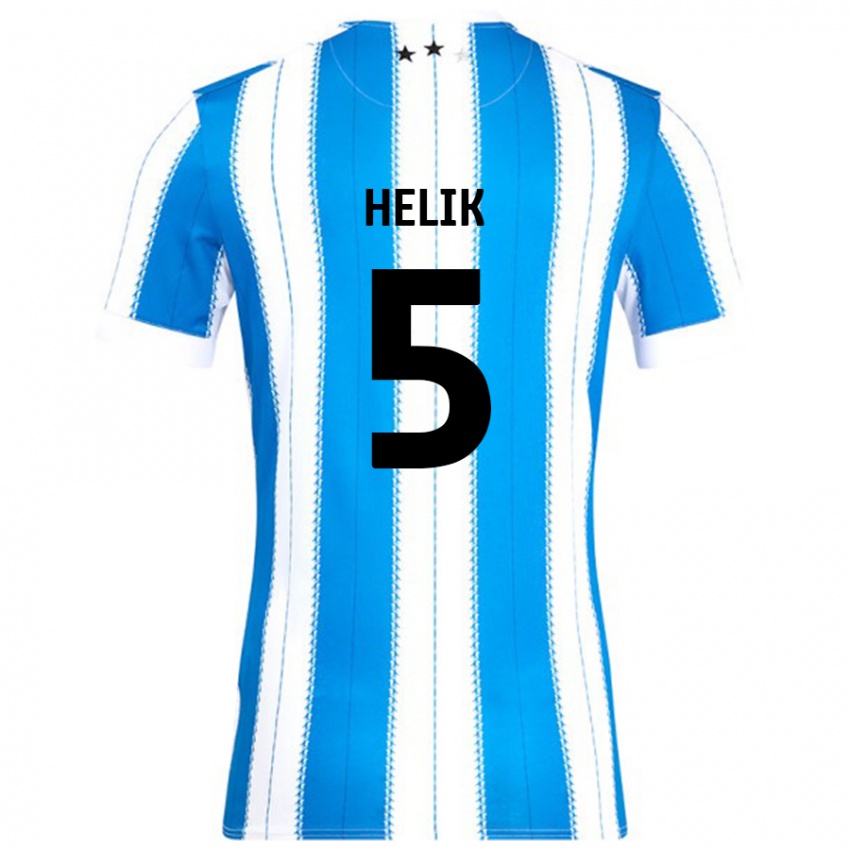 Niño Camiseta Michal Helik #5 Azul Blanco 1ª Equipación 2024/25 La Camisa Perú