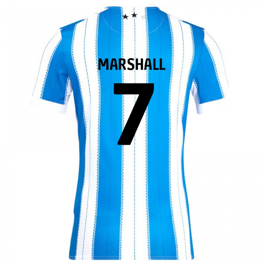 Niño Camiseta Callum Marshall #7 Azul Blanco 1ª Equipación 2024/25 La Camisa Perú