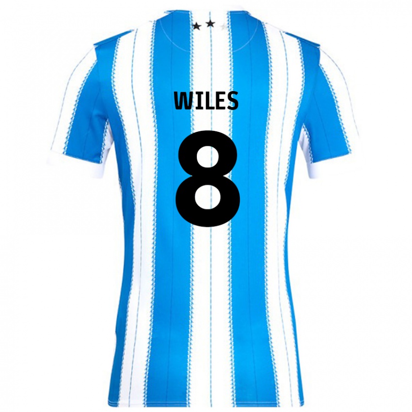 Niño Camiseta Ben Wiles #8 Azul Blanco 1ª Equipación 2024/25 La Camisa Perú