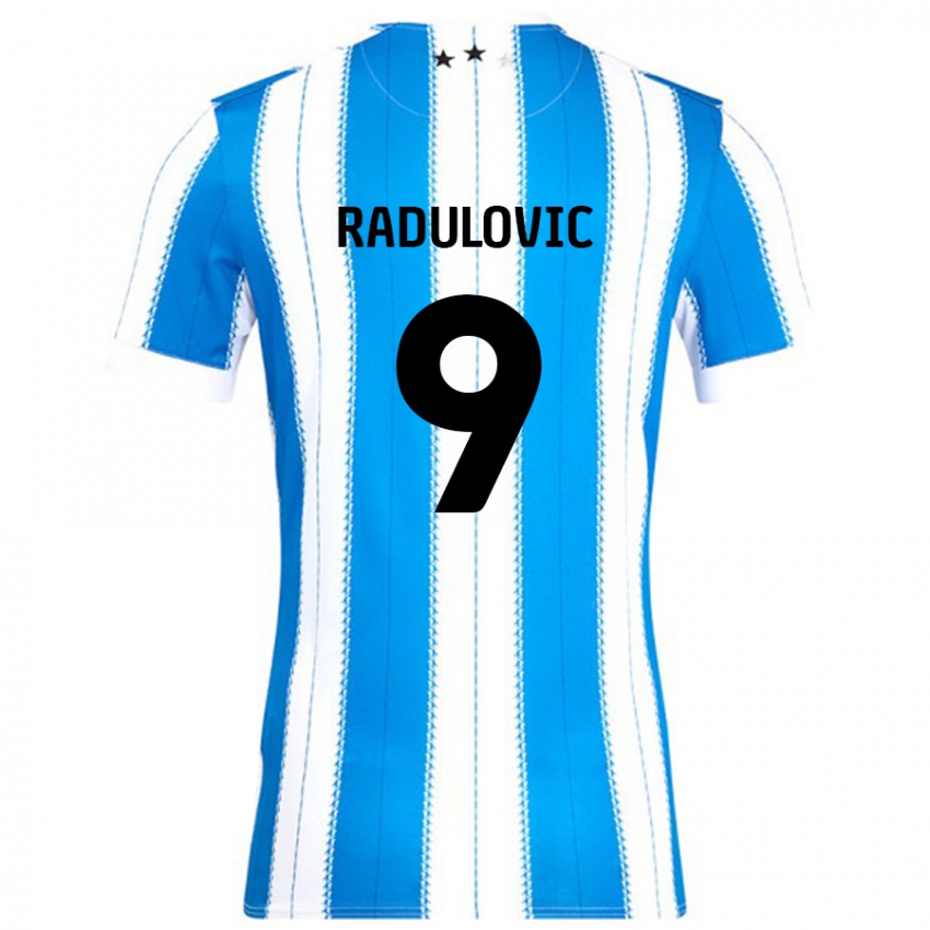 Niño Camiseta Bojan Radulovic #9 Azul Blanco 1ª Equipación 2024/25 La Camisa Perú