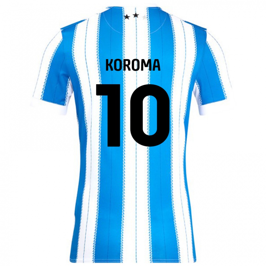 Niño Camiseta Josh Koroma #10 Azul Blanco 1ª Equipación 2024/25 La Camisa Perú