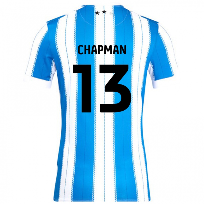 Niño Camiseta Jacob Chapman #13 Azul Blanco 1ª Equipación 2024/25 La Camisa Perú