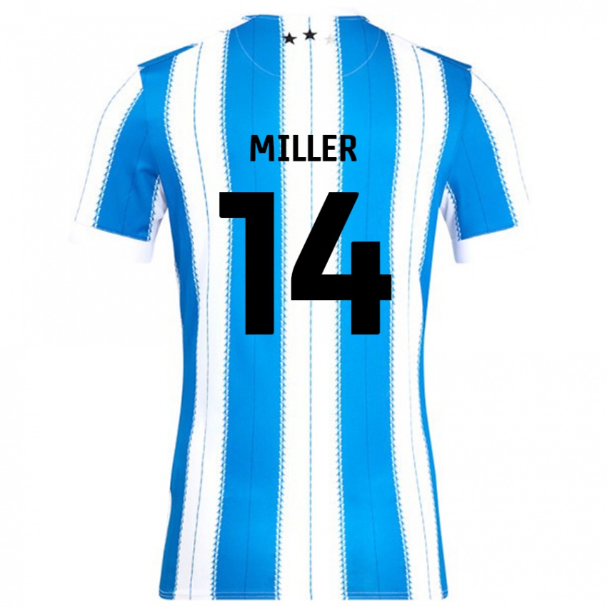 Niño Camiseta Mickel Miller #14 Azul Blanco 1ª Equipación 2024/25 La Camisa Perú