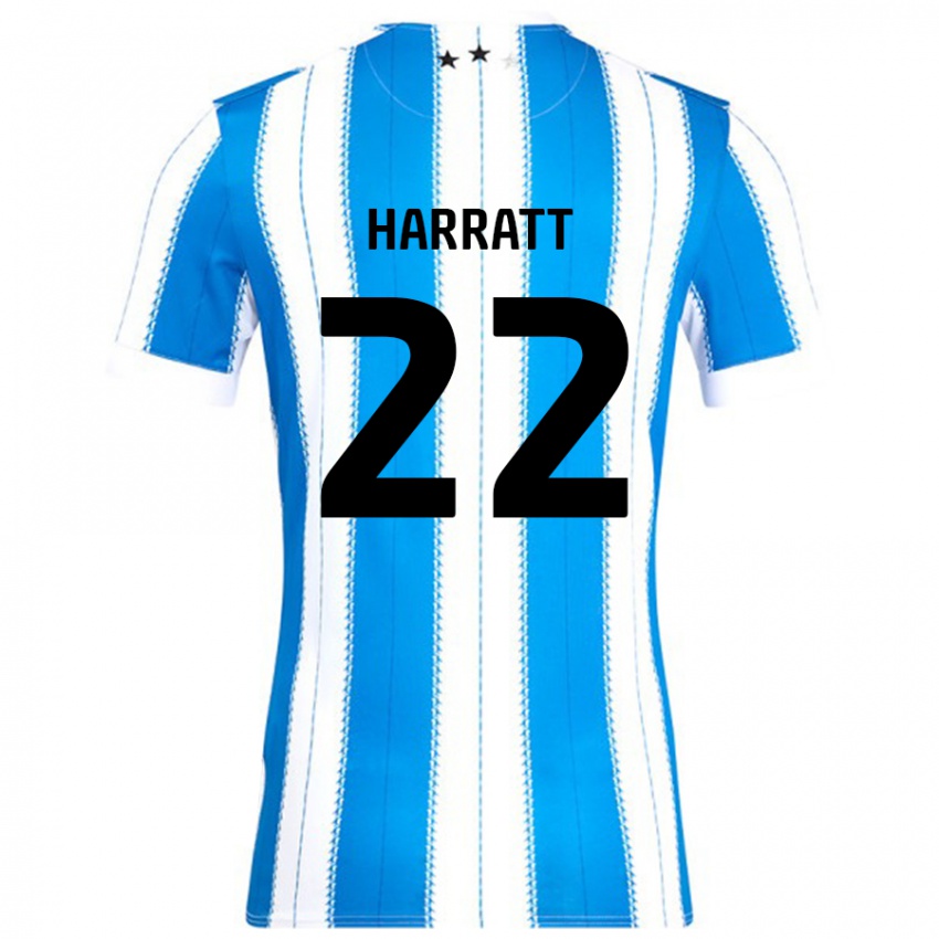 Niño Camiseta Kian Harratt #22 Azul Blanco 1ª Equipación 2024/25 La Camisa Perú