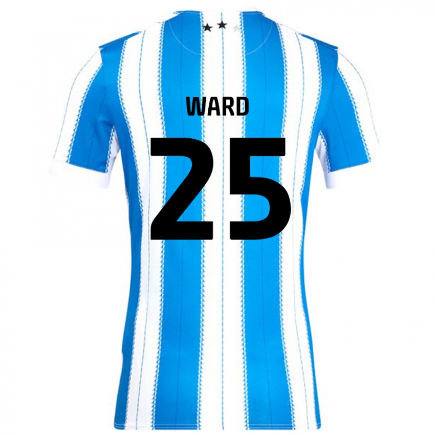 Niño Camiseta Danny Ward #25 Azul Blanco 1ª Equipación 2024/25 La Camisa Perú