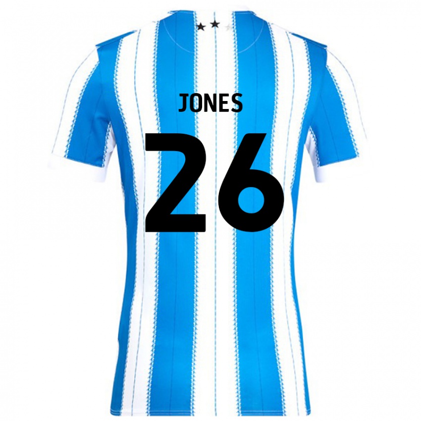 Niño Camiseta Patrick Jones #26 Azul Blanco 1ª Equipación 2024/25 La Camisa Perú