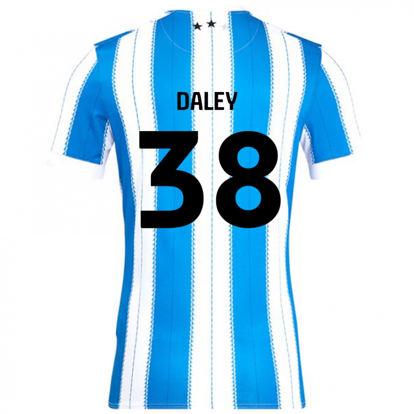 Niño Camiseta Luke Daley #38 Azul Blanco 1ª Equipación 2024/25 La Camisa Perú