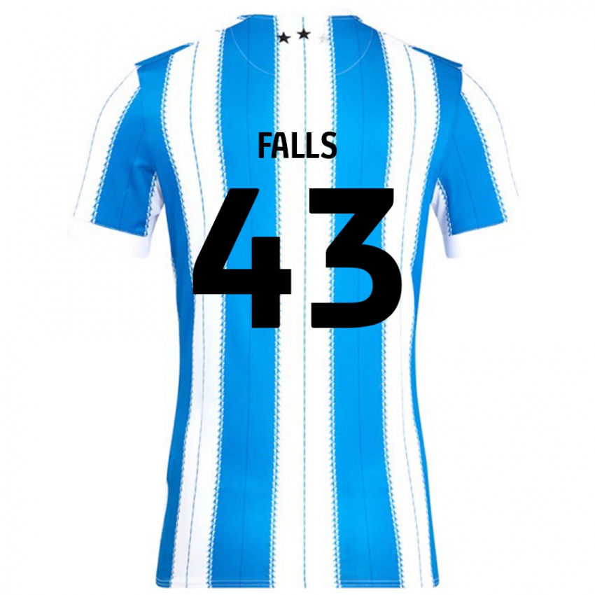 Niño Camiseta Conor Falls #43 Azul Blanco 1ª Equipación 2024/25 La Camisa Perú