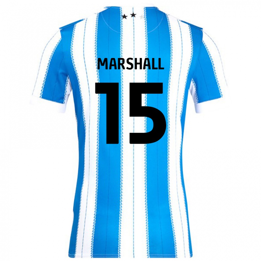 Niño Camiseta Georgia Marshall #15 Azul Blanco 1ª Equipación 2024/25 La Camisa Perú