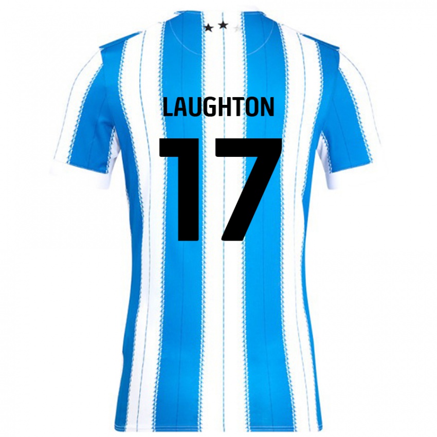 Niño Camiseta Zoe Laughton #17 Azul Blanco 1ª Equipación 2024/25 La Camisa Perú