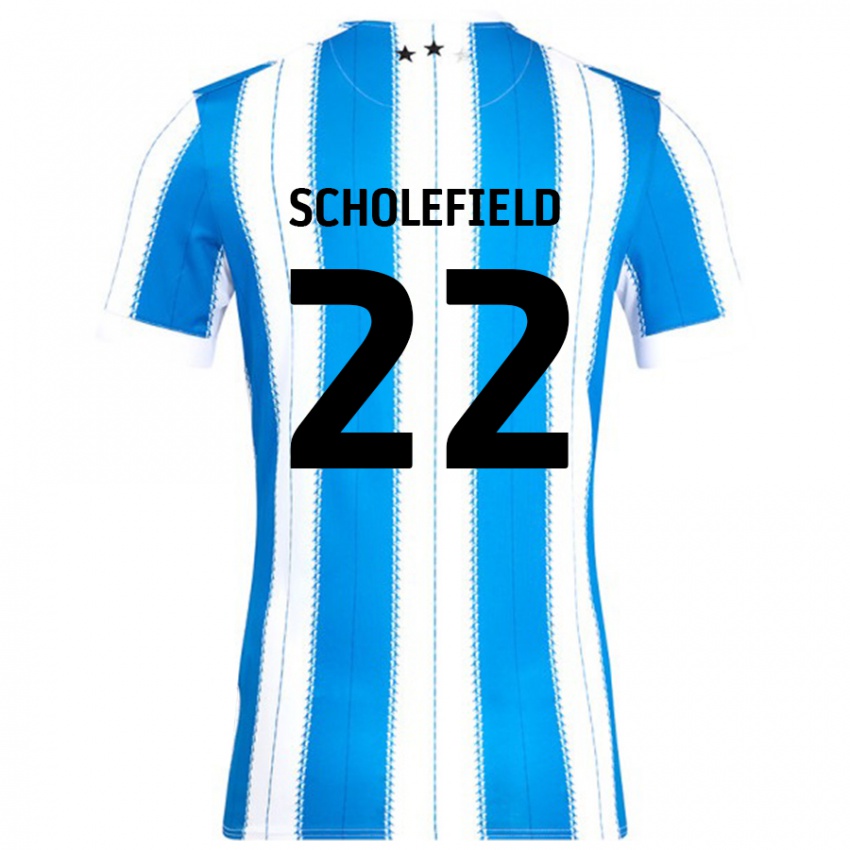 Niño Camiseta Lois Scholefield #22 Azul Blanco 1ª Equipación 2024/25 La Camisa Perú