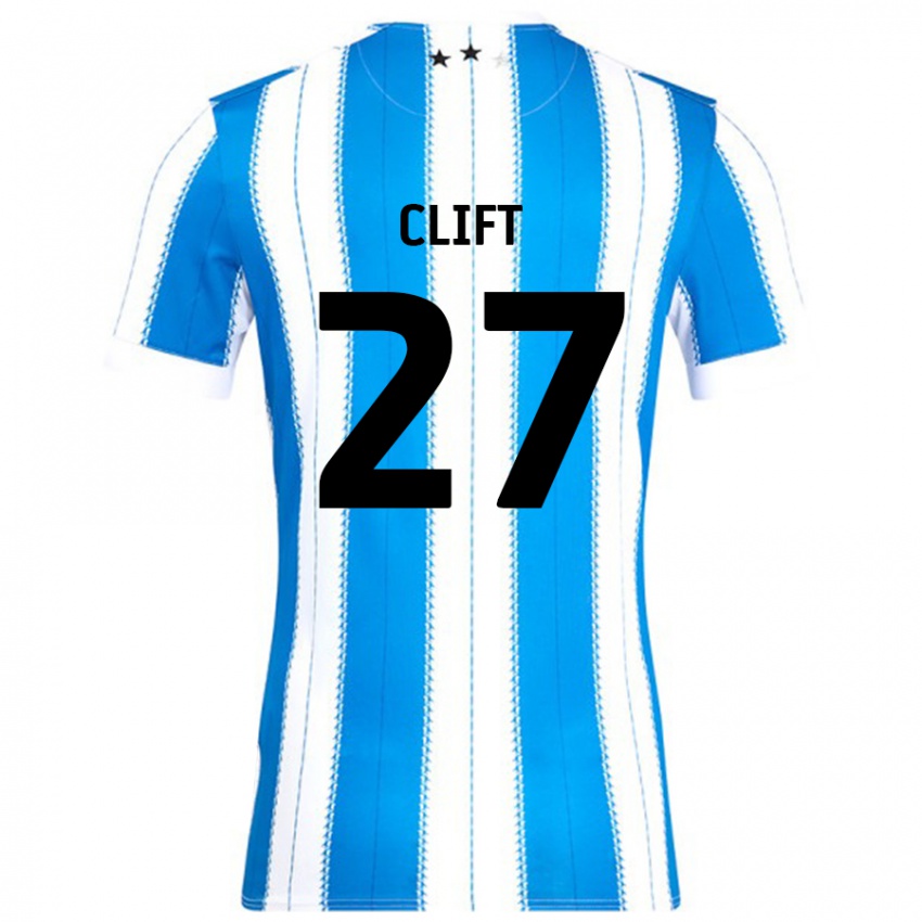 Niño Camiseta Cassidy Clift #27 Azul Blanco 1ª Equipación 2024/25 La Camisa Perú