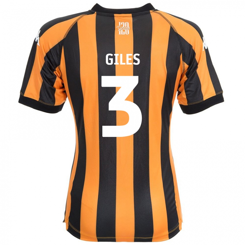 Niño Camiseta Ryan Giles #3 Negro Ámbar 1ª Equipación 2024/25 La Camisa Perú