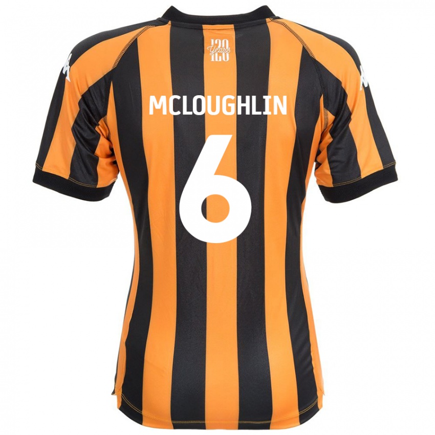 Niño Camiseta Sean Mcloughlin #6 Negro Ámbar 1ª Equipación 2024/25 La Camisa Perú