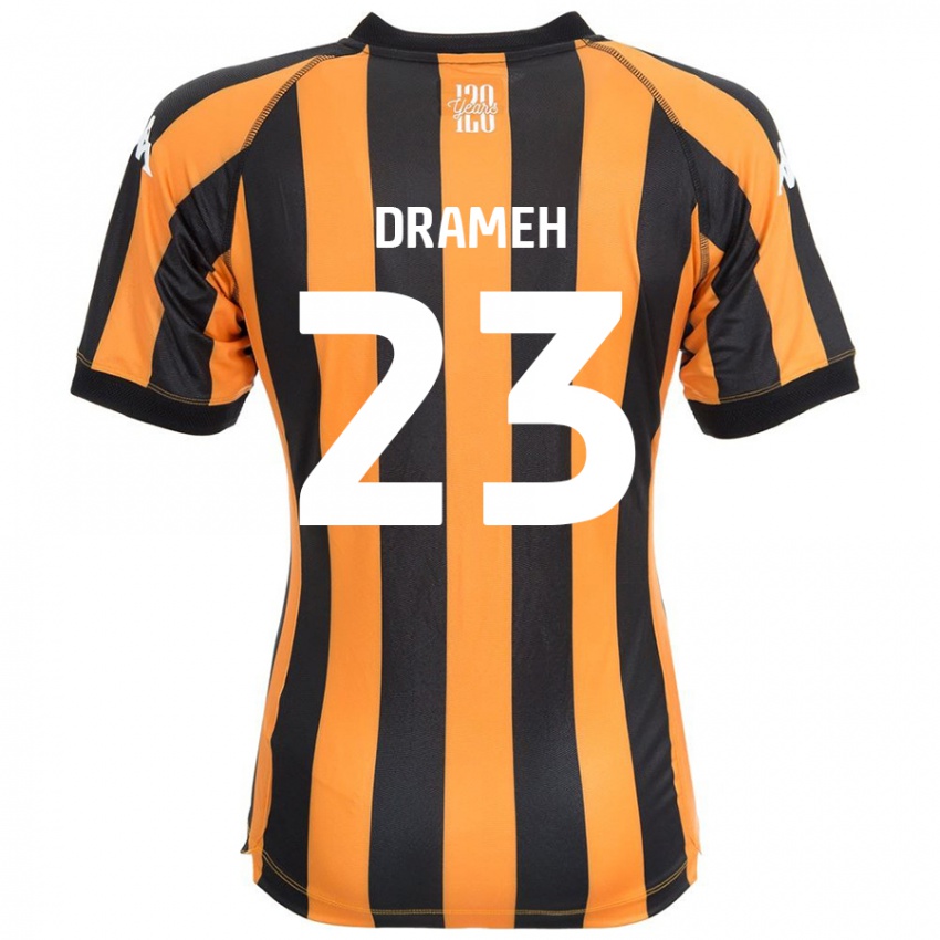 Niño Camiseta Cody Drameh #23 Negro Ámbar 1ª Equipación 2024/25 La Camisa Perú