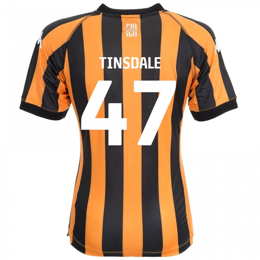 Niño Camiseta Nathan Tinsdale #47 Negro Ámbar 1ª Equipación 2024/25 La Camisa Perú