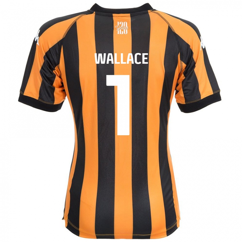 Niño Camiseta Abbi Wallace #1 Negro Ámbar 1ª Equipación 2024/25 La Camisa Perú