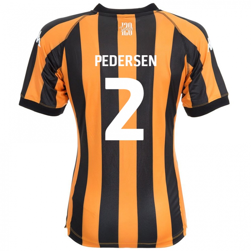 Niño Camiseta Eden Pedersen #2 Negro Ámbar 1ª Equipación 2024/25 La Camisa Perú