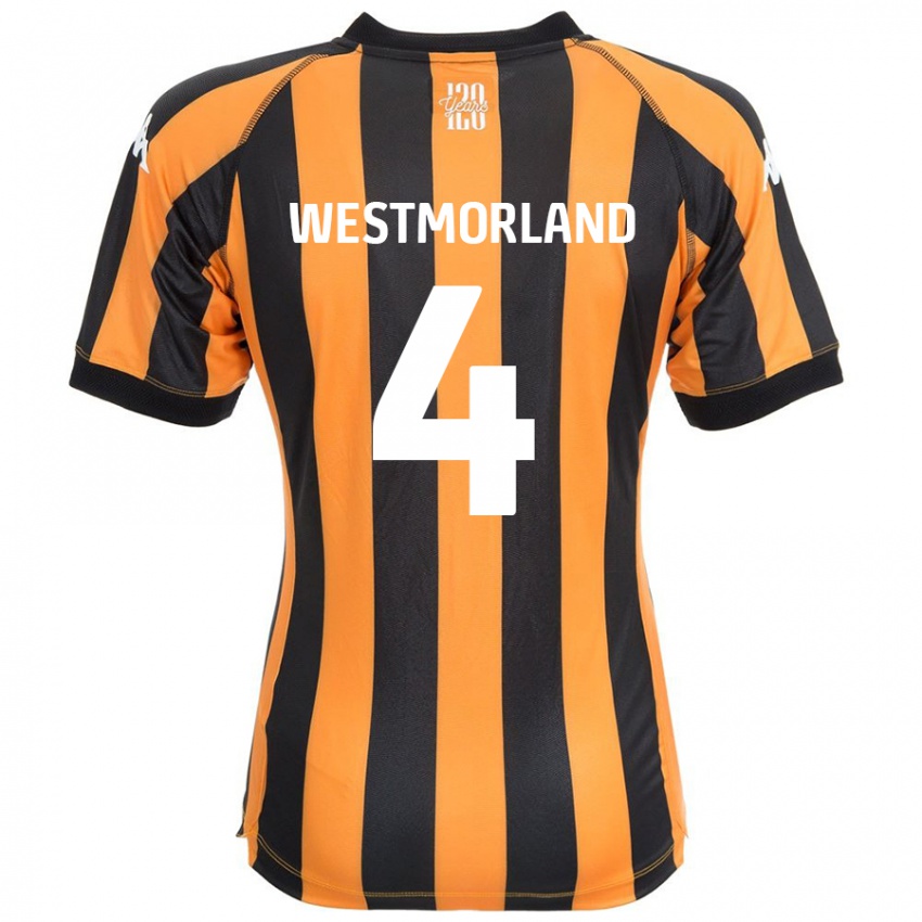 Niño Camiseta Emma Westmorland #4 Negro Ámbar 1ª Equipación 2024/25 La Camisa Perú