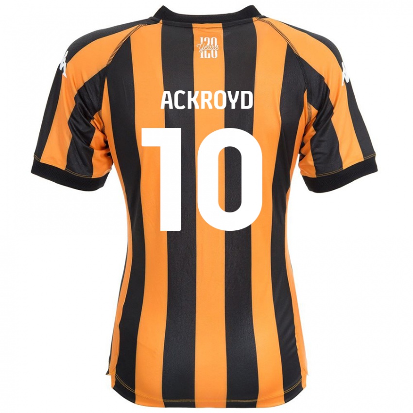 Niño Camiseta Rachael Ackroyd #10 Negro Ámbar 1ª Equipación 2024/25 La Camisa Perú