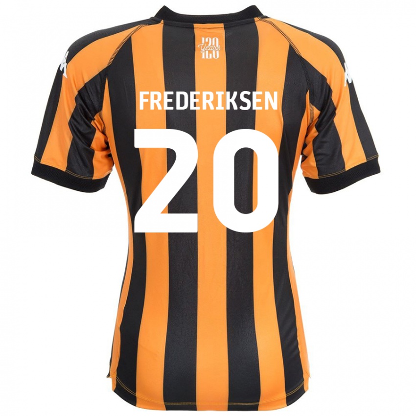 Niño Camiseta Abbey Frederiksen #20 Negro Ámbar 1ª Equipación 2024/25 La Camisa Perú