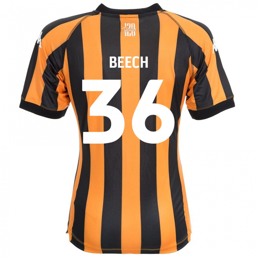 Niño Camiseta Amy Beech #36 Negro Ámbar 1ª Equipación 2024/25 La Camisa Perú