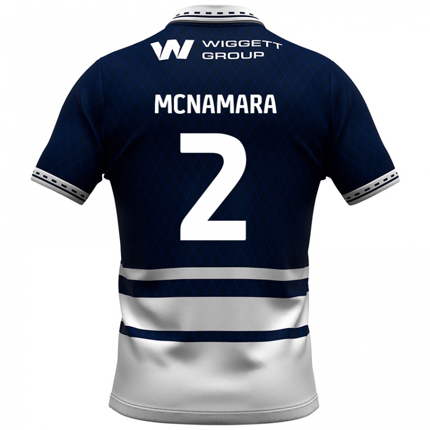 Niño Camiseta Danny Mcnamara #2 Azul Marino Blanco 1ª Equipación 2024/25 La Camisa Perú