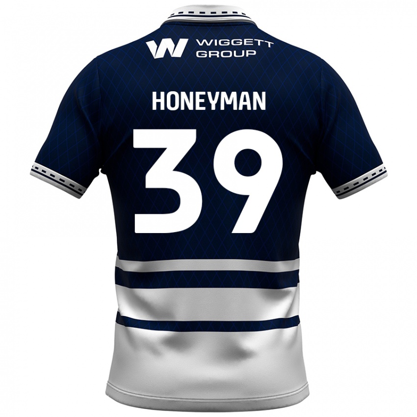 Niño Camiseta George Honeyman #39 Azul Marino Blanco 1ª Equipación 2024/25 La Camisa Perú