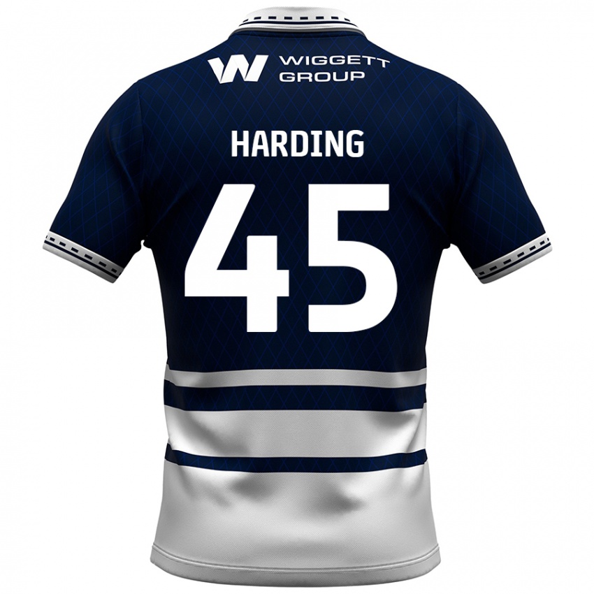 Niño Camiseta Wes Harding #45 Azul Marino Blanco 1ª Equipación 2024/25 La Camisa Perú