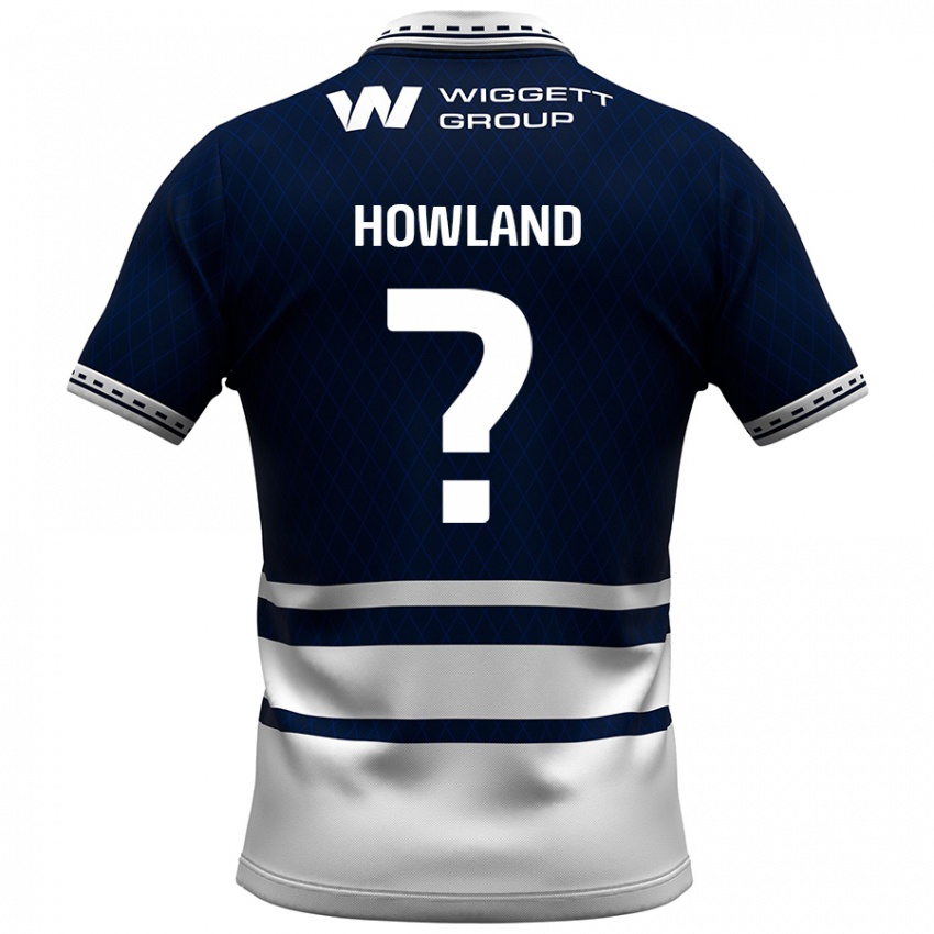 Niño Camiseta Jack Howland #0 Azul Marino Blanco 1ª Equipación 2024/25 La Camisa Perú