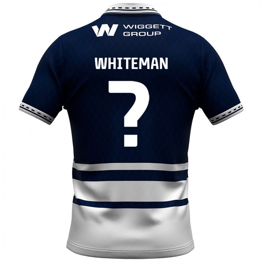 Niño Camiseta Harvey Whiteman #0 Azul Marino Blanco 1ª Equipación 2024/25 La Camisa Perú