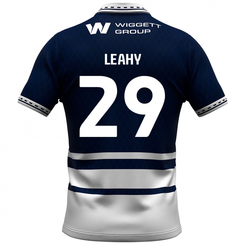 Niño Camiseta Tom Leahy #29 Azul Marino Blanco 1ª Equipación 2024/25 La Camisa Perú