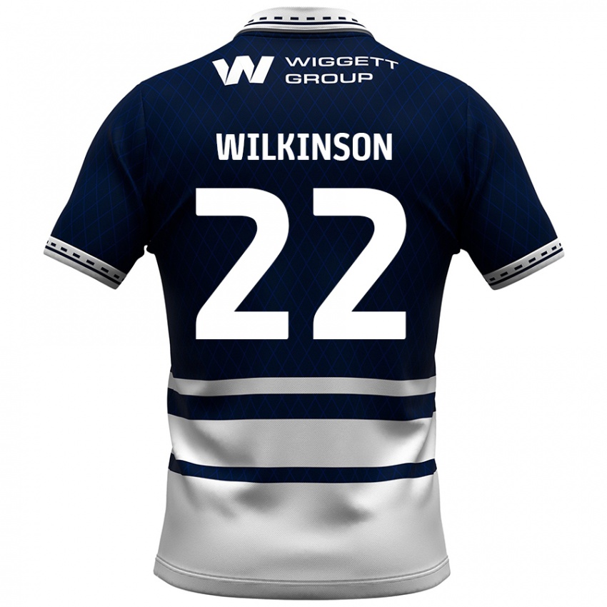 Niño Camiseta Chloe Wilkinson #22 Azul Marino Blanco 1ª Equipación 2024/25 La Camisa Perú