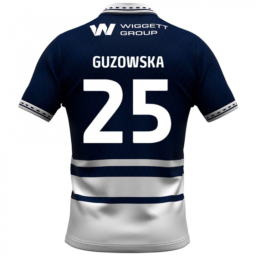 Niño Camiseta Sara Guzowska #25 Azul Marino Blanco 1ª Equipación 2024/25 La Camisa Perú