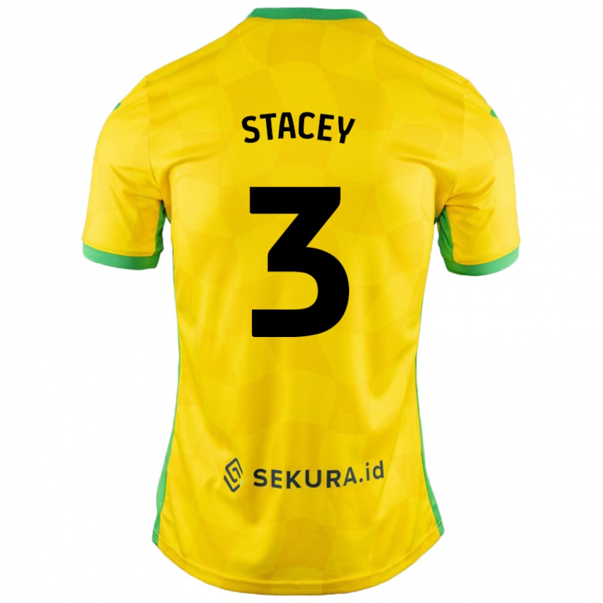 Niño Camiseta Jack Stacey #3 Amarillo Verde 1ª Equipación 2024/25 La Camisa Perú