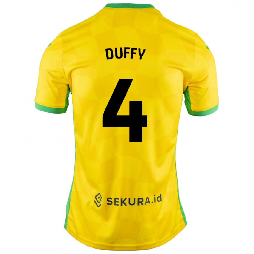 Niño Camiseta Shane Duffy #4 Amarillo Verde 1ª Equipación 2024/25 La Camisa Perú