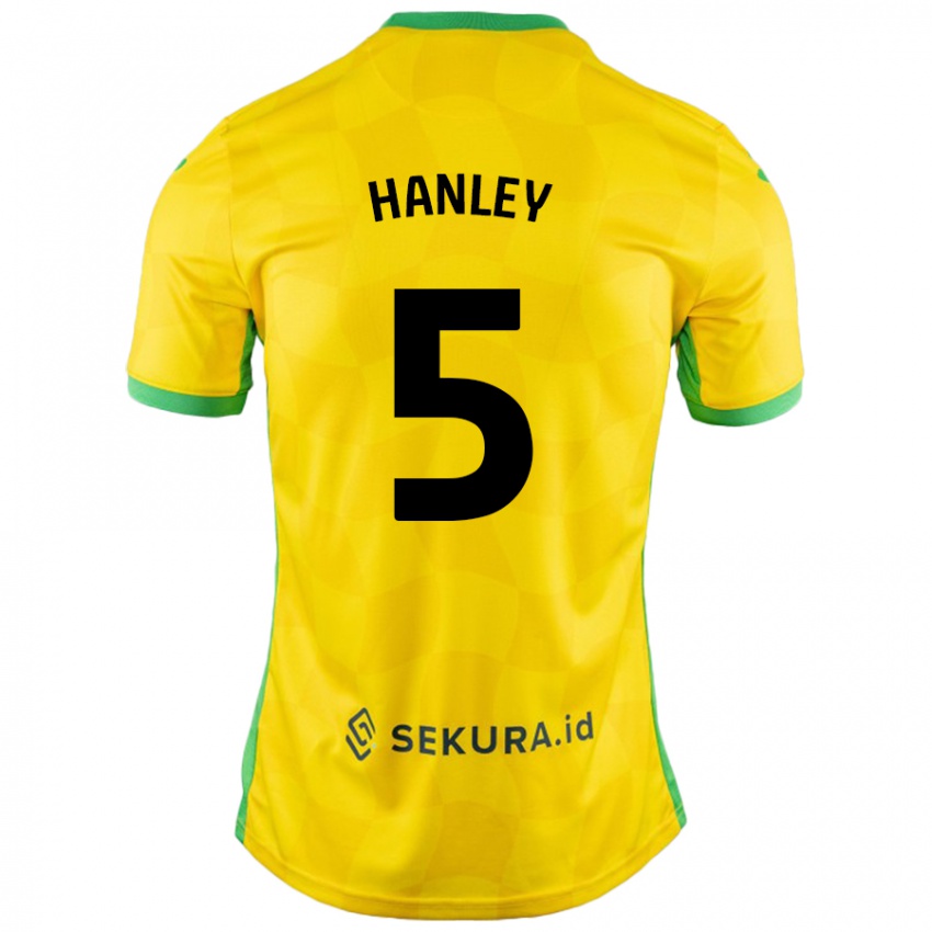 Niño Camiseta Grant Hanley #5 Amarillo Verde 1ª Equipación 2024/25 La Camisa Perú